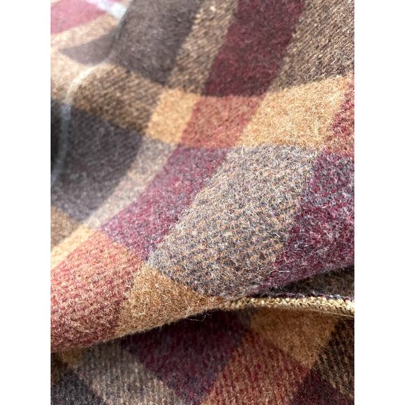 Soft Surroundings Camel Wool Blend Cape XL Plaid Interior Pockets Toggle Closure - Picture 12 of 15